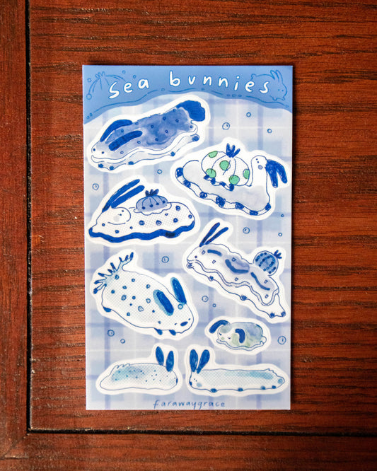 Sticker Sheet - Sea Bunnies