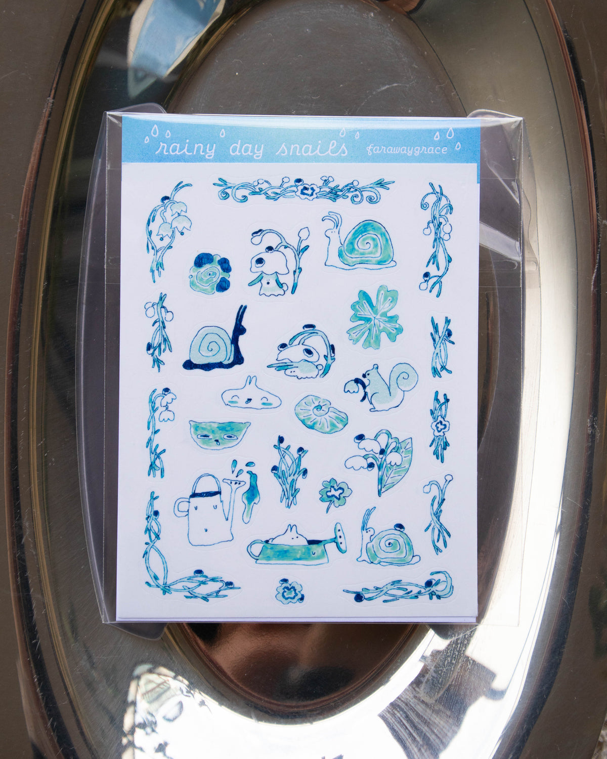 Sticker Sheet - Rainy Day Snails