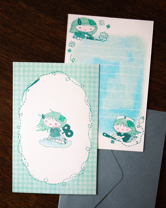 Letter Set - Sewing Girl