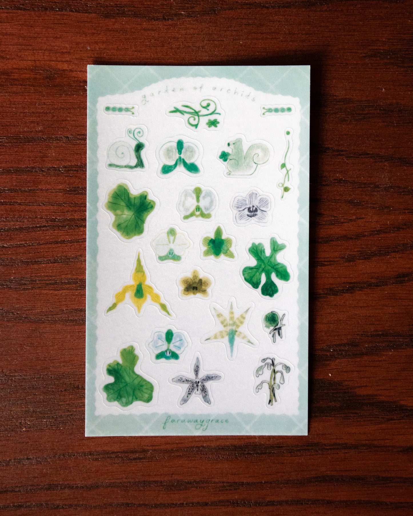 Sticker Sheet - Bouquet of Orchids