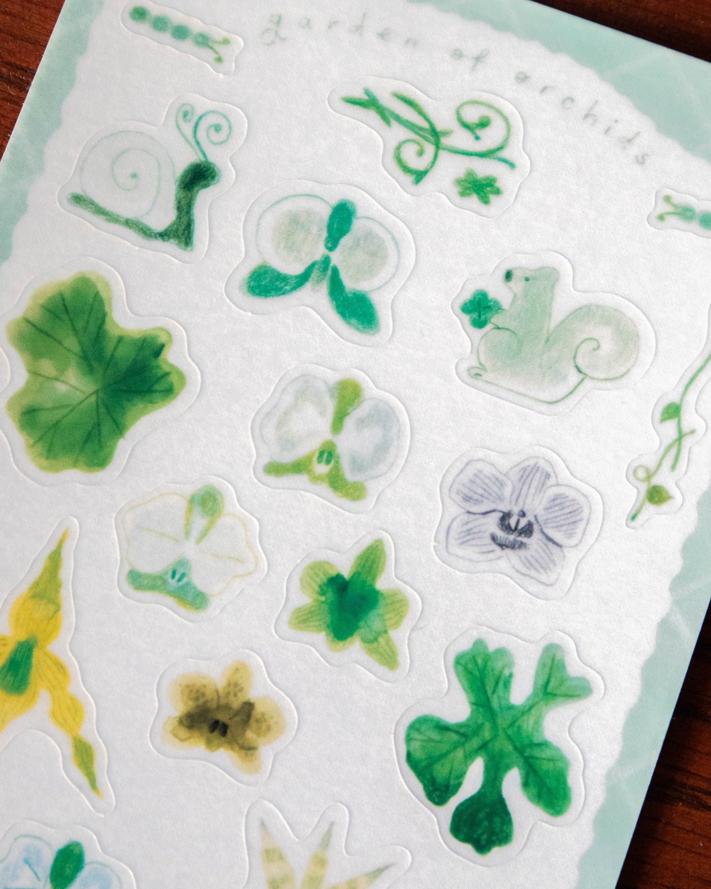 Sticker Sheet - Bouquet of Orchids