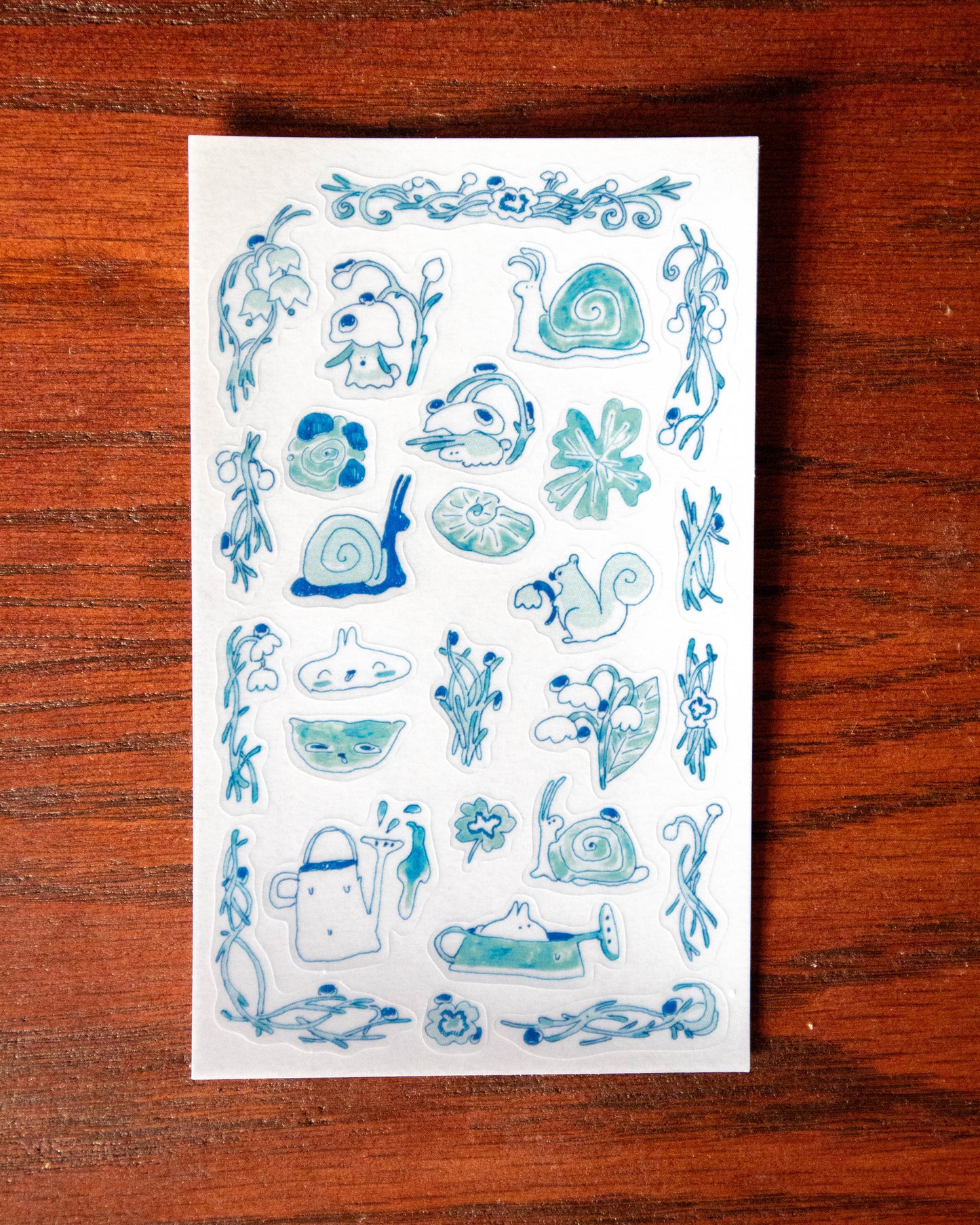 Sticker Sheet - Rainy Day Snails