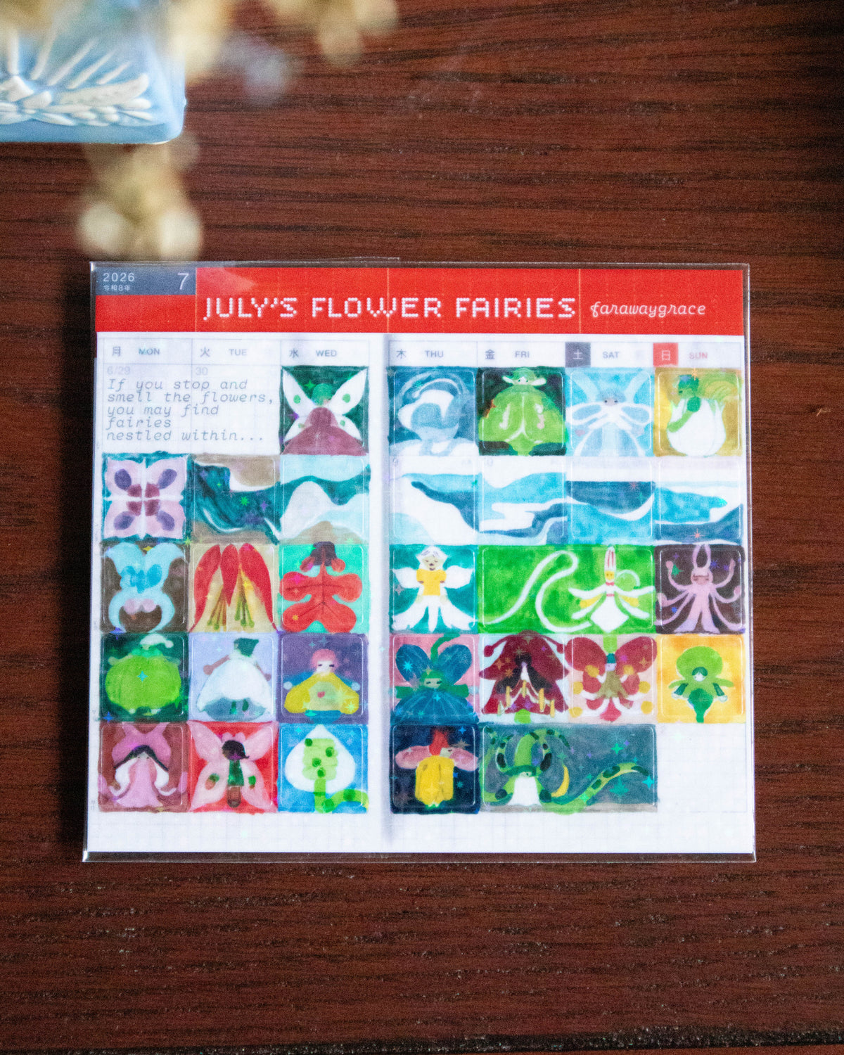 Sticker Sheet - July's Flower Fairies