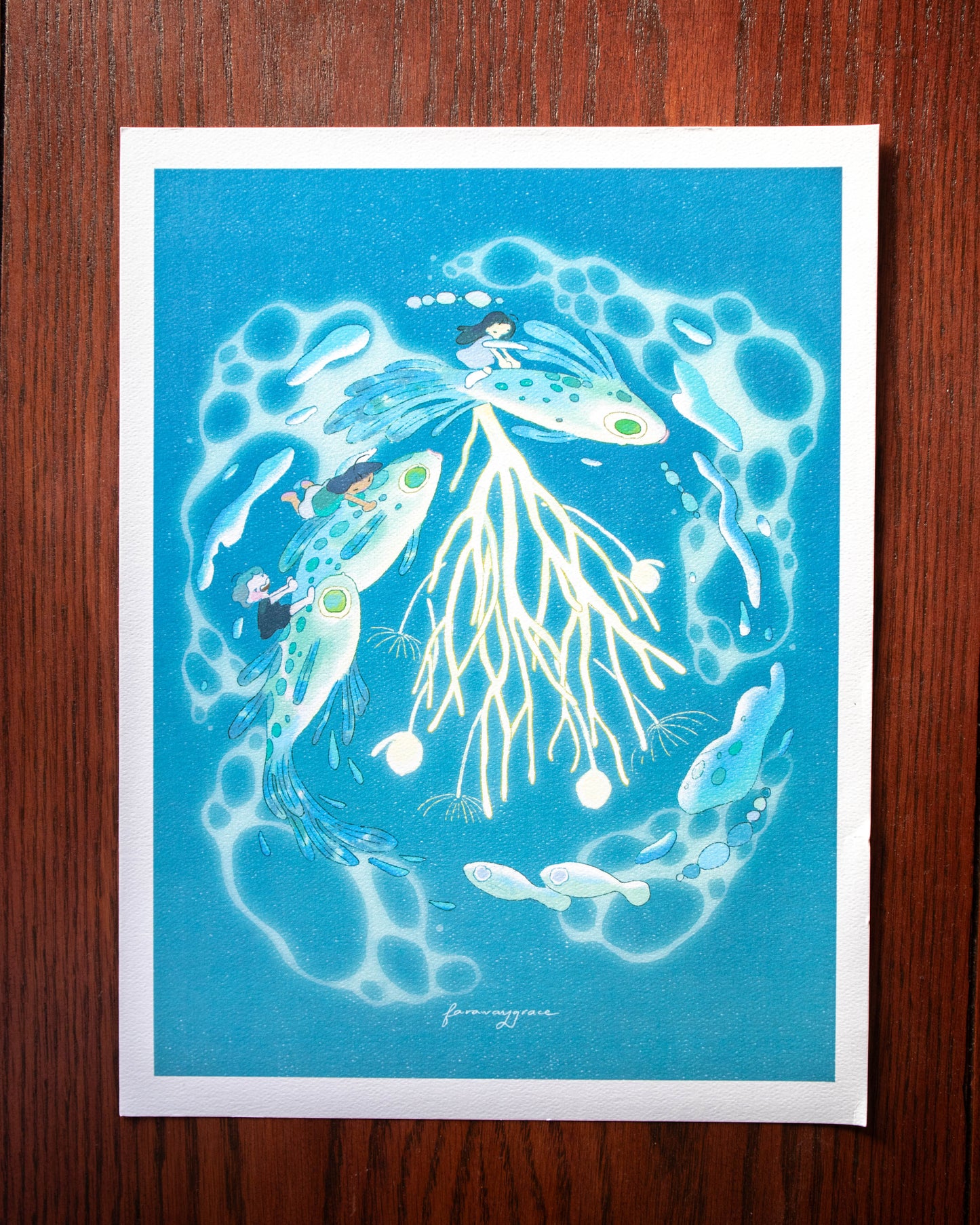 Print (L) - Coral Bouquet