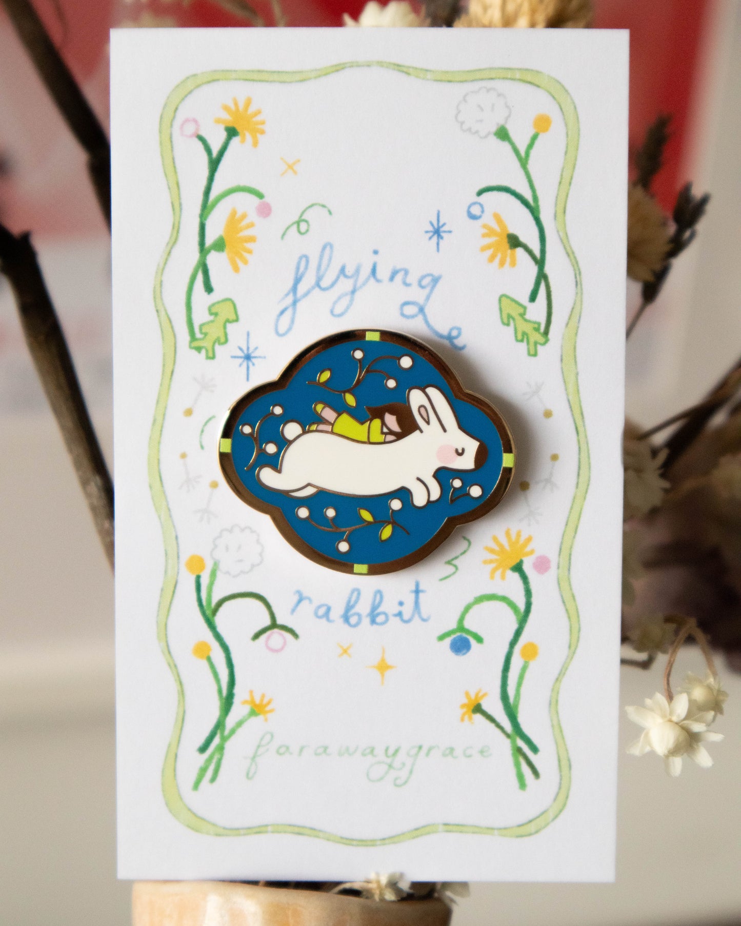 Enamel Pin - Flying Rabbit