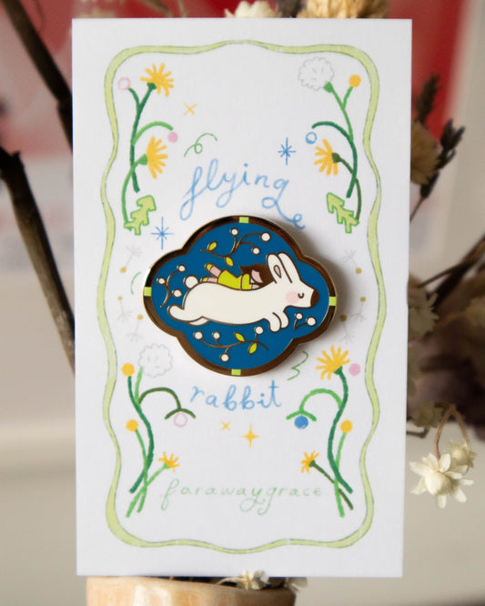 Enamel Pin - Flying Rabbit