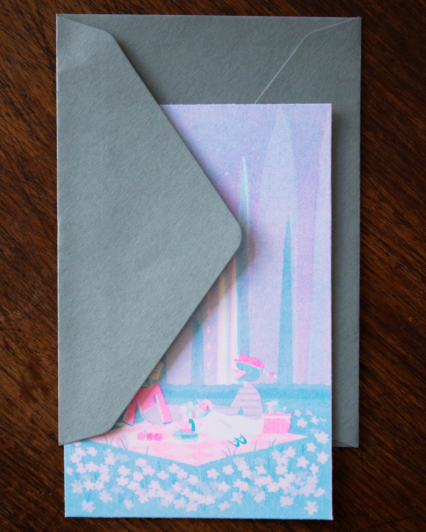 Postcard - Night Picnic (Riso)