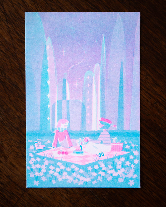 Postcard - Night Picnic (Riso)