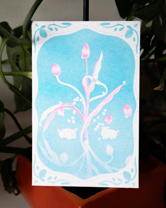 Postcard - Quiet Bouquet (Riso)