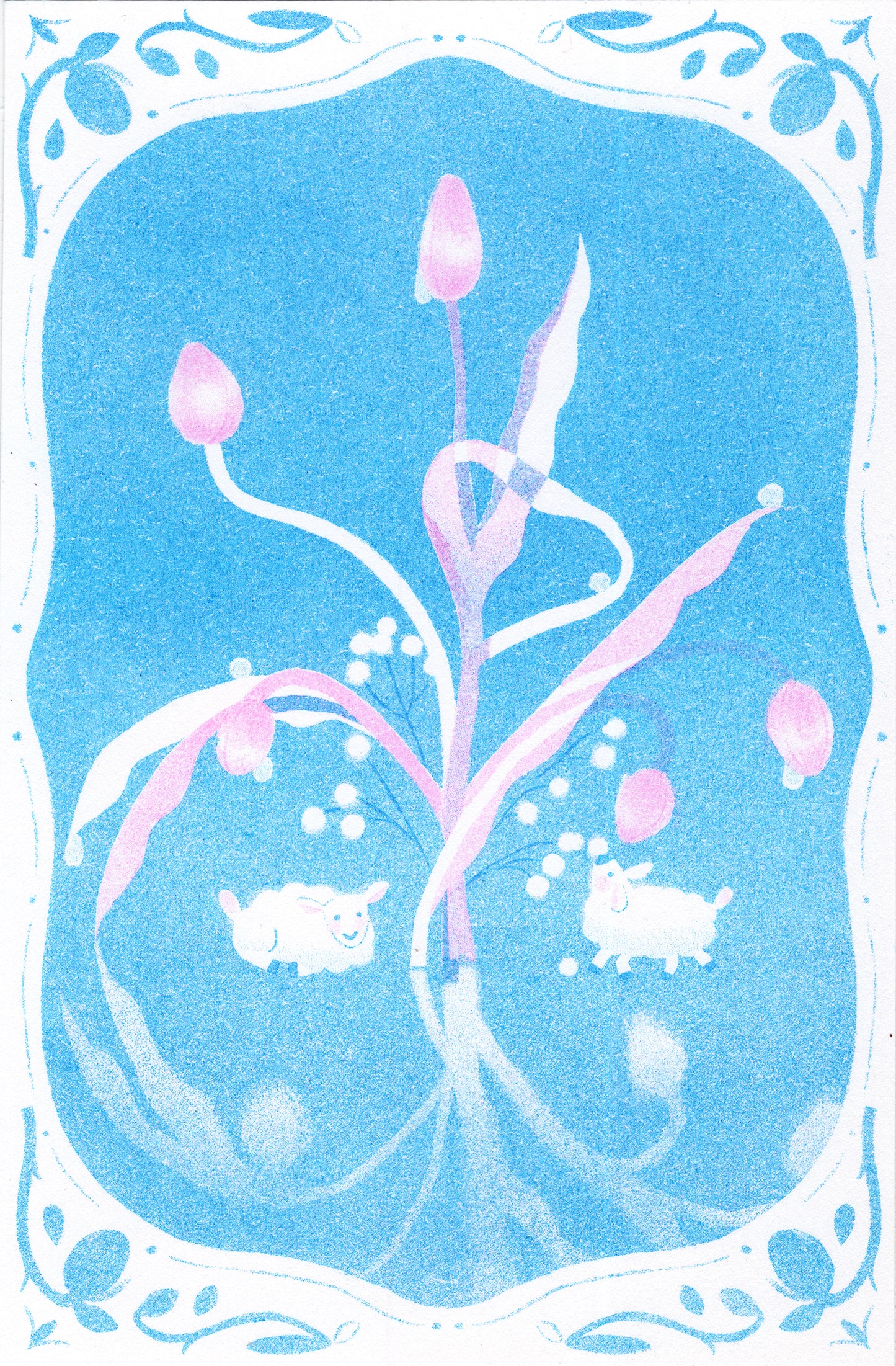 Postcard - Quiet Bouquet (Riso)