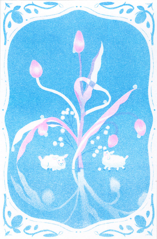 Postcard - Quiet Bouquet (Riso)